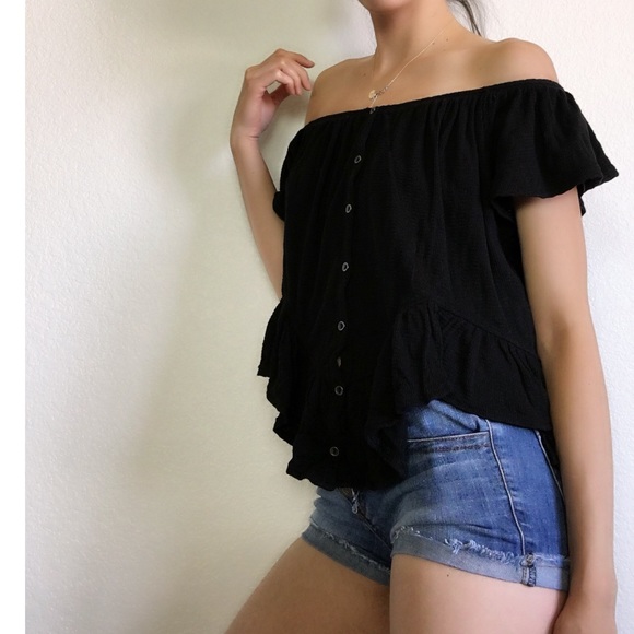 LAST ONE sale sale sale  Free people black  top - Picture 2 of 8